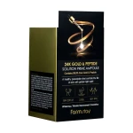 Антивікова ампульна сироватка для обличчя з 24-х каратним золотом та пептидами - FarmStay 24K Gold & Peptide Solution Prime Ampoule, 250 мл - фото N2