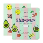 PETITFEE & KOELF Гідрогелева маска для обличчя Cherry & Avocado Ice-Pop Hydrogel Face Mask з вишнею та авокадо