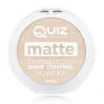 Quiz Матувальна пудра для обличчя Cosmetics Matte Translucent Shine Control Powder Контроль блиску, SPF 15, 01 Light, 12 г