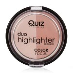 Quiz Подвійний хайлайтер для обличчя Cosmetics Color Focus Duo Highlighter тон 20, 12 г