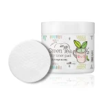 Esfolio Спонжи для обличчя Pure Skin Green Tea Daily Toner Pad очищувальні, з екстрактом зеленого чаю, 60 шт
