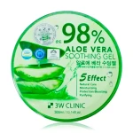 3W Clinic Гель универсальный для лица и тела Soothing Gel 98% з алоэ вера, 300 мл