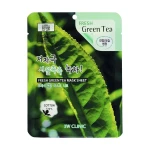 3W Clinic Тканинна маска для обличчя Fresh Green Тea Mask Sheet с екстрактом зеленого чаю, 1 шт