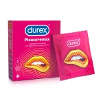 Durex Презервативы Pleasuremax С ребрами и точками, 3 шт