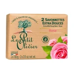 Le Petit Olivier Екстра ніжне мило Троянда, 2*100 г