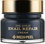 Крем для обличчя з колоїдним золотом і муцином равлика - Medi peel 24k Gold Snail Repair Cream, 50 мл