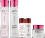 Набір для догляду за обличчям Гіалурон - Jigott Essence Moisture Skin Care 3 SET, 5 продуктів