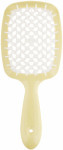 Гребінець для волосся - Janeke Superbrush, пастельний жовтий з білим