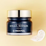 Крем для обличчя з колоїдним золотом і муцином равлика - Medi peel 24k Gold Snail Repair Cream, 50 мл - фото N5