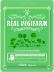 Питательная маска для чувствительной кожи с экстрактом центеллы - Fortheskin Super Food Real Vegafarm Double Shot Mask Cica, 23 мл, 10 шт - фото N2