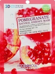 Тканевая 3D маска для лица "Гранат" - Foodaholic Natural Essence Mask Pomegranate, 23 г, 1 шт