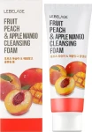 Пенка для умывания с персиком и манго - Lebelage Fruit Peach & Apple Mango Cleansing Foam, 100 мл - фото N2