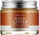 Омолаживающий крем с золотом и экстрактом икры - Lebelage Ampoule Cream Gold Caviar, 70 мл