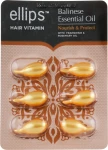Вітаміни для волосся "Живлення та захист Балі" з олією плюмерії та розмарину - Ellips Hair Vitamin Balinese Essential Oil Nourish & Protect, 6x1 мл