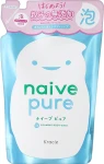 Гель-пінка для душу - Kracie Naive Pure Foaming Body Wash, змінний блок, 450 мл