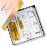 Набір з частинками золота для догляду за шкірою. - Jigott Jigott Signature 24k Gold Essential Skin Care 3set, 5 продуктів - фото N3