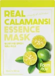 Тканинна маска для обличчя з екстрактом каламансі - FarmStay Real Calamansi Essence Mask, 23 мл, 1 шт