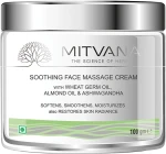 Заспокійливий масажний крем для обличчя - Mitvana Soothing Face Massage Cream with Wheat, Almond & Ashwagandha, 100 мл - фото N2