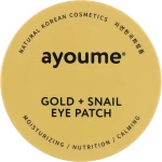 Патчі під очі із золотом та равликовим муцином - Ayoume Gold + Snail Eye Patch, 60 шт - фото N2