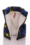 BABYKROHA Жилетка на флісі для хлопчика з кишенями Babykroha з принтом літачки синя, 104 - фото N3