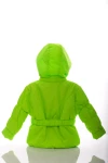 BABYKROHA Куртка для девочки на флисе Babykroha Под Резинку ярко салатовая, 104 - фото N2
