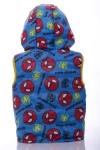 BABYKROHA Жилетка для мальчика на флисе Babykroha с капюшоном Spider Man бирюзовая, 92 - фото N3