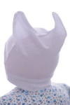 BABYKROHA Шапка с ушками кулир Babykroha белый, 6м+ - фото N2