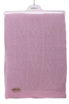 Mini rocco Плед в'язаний на травичці Однотонний 90 * 85 см рожевий