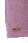 Mini rocco Плед в'язаний на травичці Однотонний 90 * 85 см рожевий - фото N2