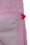 Mini rocco Плед в'язаний на травичці з Етнічним малюнком 90 * 85 см рожевий - фото N3