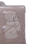 Recos Baby Плед вязаный с шапкой Снеговик 100*90 см бежевый - фото N2