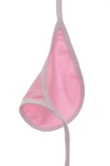 BABYKROHA Нагрудник интерлок Babykroha розовый 12*15 см, 3м+ - фото N3