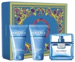 Набор - Versace Man Eau Fraiche, туалетная вода 50 мл + гель для душа 50 мл + бальзам после бритья 50 мл