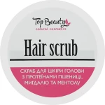 Скраб-пилинг для кожи головы с протеинами пшеницы, миндаля и ментола - Top Beauty Hair Scrab, 250 мл