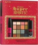 NYX Professional Makeup Gimme Superstars! (mascara/10ml + lipstick/3.5g + eye/palette/13.28g) Набор для макияжа - фото N3