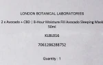 London Botanical Laboratories Набір Avocado+CBD 8-Hour Moisture Fill Avocado Sleeping Mask (mask/50ml + mask/50ml) - фото N3