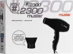 Dikson Фен для волосся Muster Phon #2300 Black - фото N2