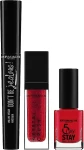 Dermacol Red Crush Set (mascara/9,5ml + tint/6ml + n/polish/11ml) Набор