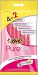 BIC Женский станок для бритья розовый, 6 шт Pure 3 Lady Pink