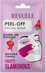 Revuele Маска-пленка для лица "Арбуз и клубника" Fruity Glamorous Peel-off Facial Mask With Watermelon&Strawberry