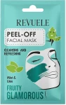 Revuele Маска-плівка для обличчя "М'ята і лайм" Fruity Glamorous Peel-off Facial Mask Mint&Lime
