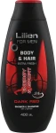 Lilien Чоловічий шампунь-гель для душу For Men Body & Hair Dark Red Shower & Shampoo