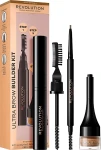 Makeup Revolution Ultra Brow Builder Kit (wax/8ml + brow/pomade/2,2g + eye/crayon/0,09g) Набор