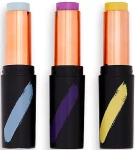 Makeup Revolution Набор стиков для макияжа Creator Fast Base Paint Stick Set Light Blue, Purple & Yellow - фото N2