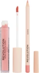 Makeup Revolution Lip Contour Kit Queen (lip/gloss/3ml + lip/pencil/0.8g) Набор для макияжа губ - фото N2