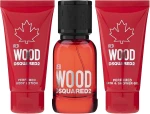 Dsquared2 Red Wood Pour Femme Набор (edt/50ml + bath/sh/gel/50ml + b/lot/50ml) - фото N2