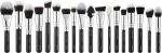 Zoeva Набор кистей для визажиста Makeup Artist Brush Set Silver Black (brush/40pcs + clutches/3pcs) - фото N2