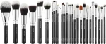 Zoeva Набор кистей для визажиста Makeup Artist Brush Set Silver Black (brush/40pcs + clutches/3pcs) - фото N3