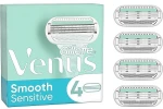 Gillette Сменные кассеты для бритья, 4 шт. Venus Smooth Sensitive