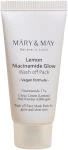 Очищающая маска для выравнивания тона кожи с ниацинамидом - Mary & May Lemon Niacinamide Glow Wash Off Pack, 30 г - фото N3